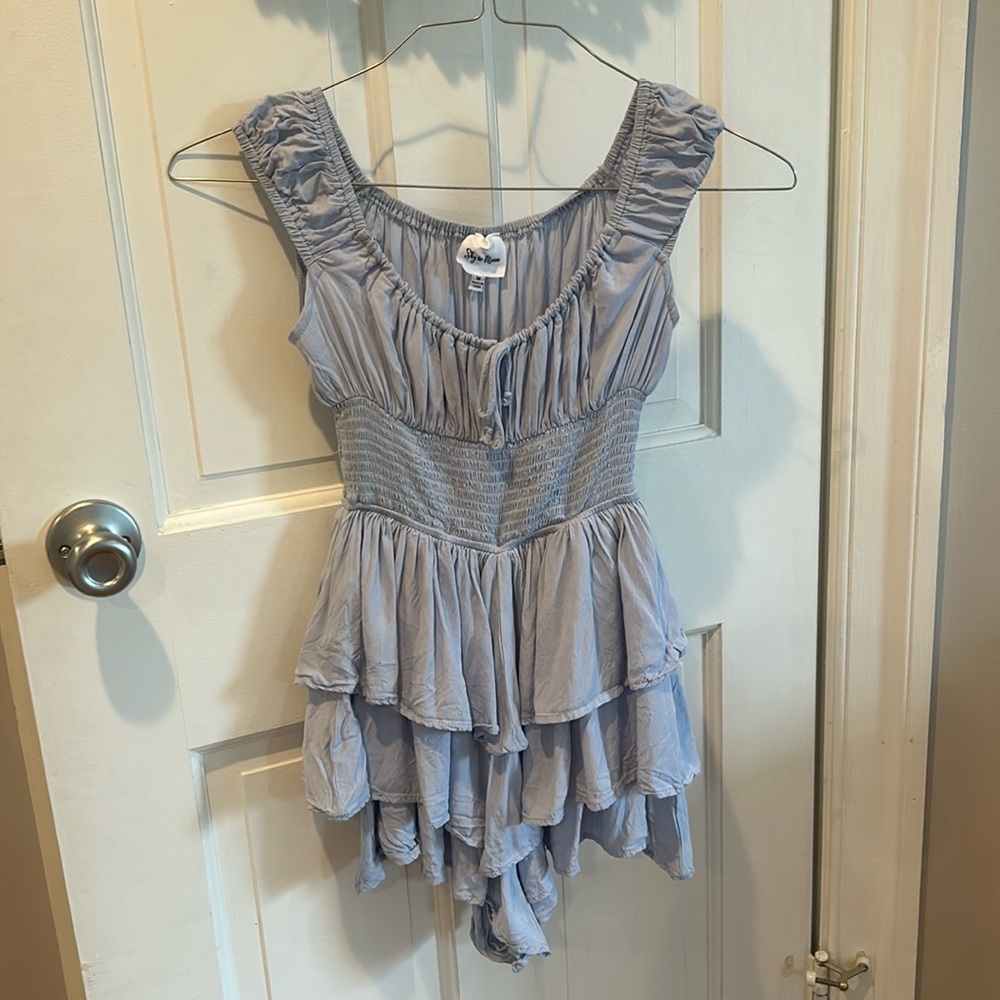 Princess Polly Light Blue Romper